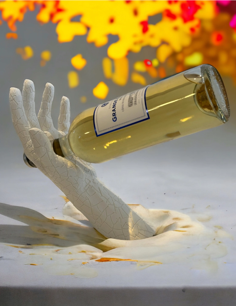 Weinhalter in Handform – Kunstvolle Präsentation mit Stil