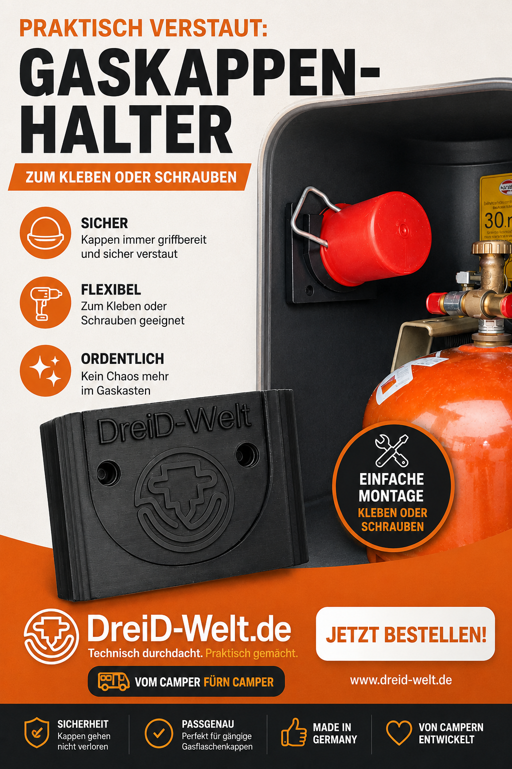Gasschutzkappen-Halter