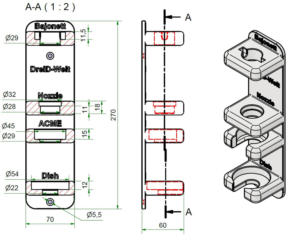 Vertikaler Halter für Gasflaschen LPG Tank-Adapter Wohnmobil Camping