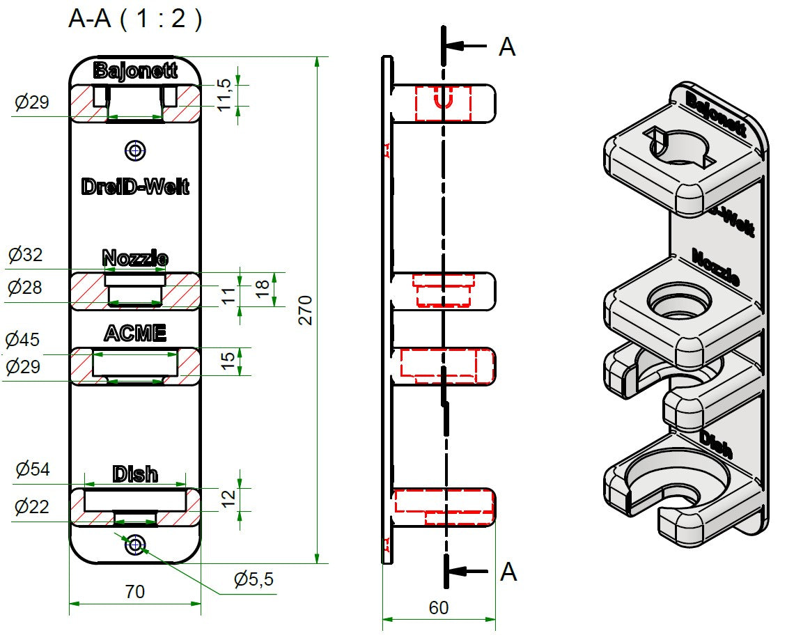 Vertikaler Halter für Gasflaschen LPG Tank-Adapter Wohnmobil Camping