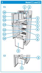 XL-Schale Türfach für Thetford Kühlschrank *verschiedene Modelle*