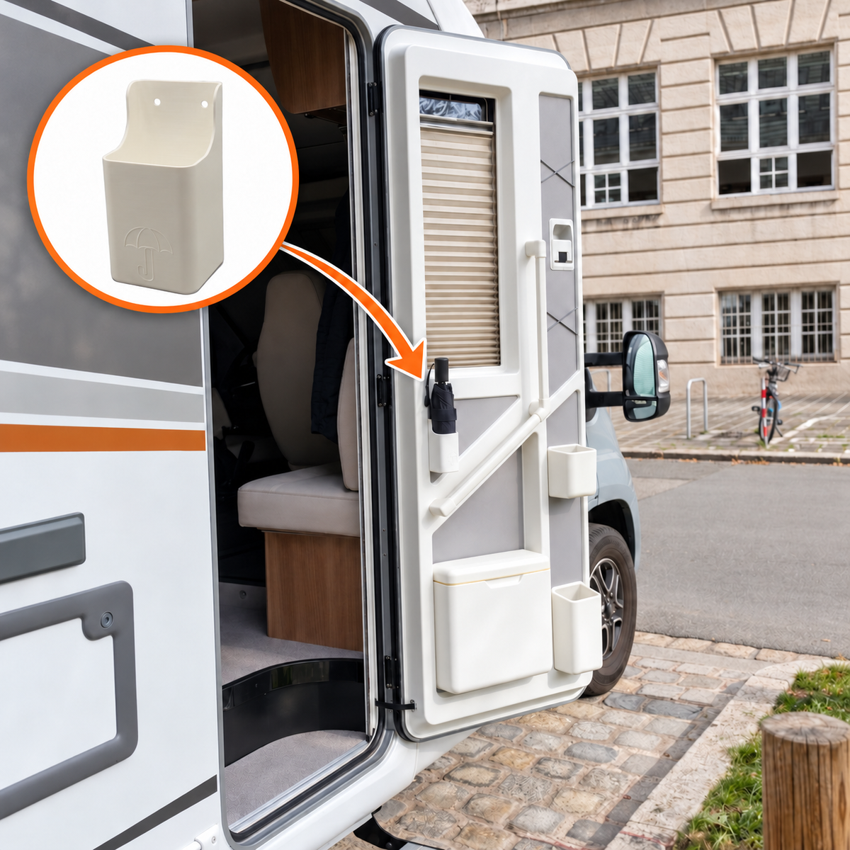 Regenschirmhalter fürs Wohnmobil oder Zuhause – kompakt & immer griffbereit