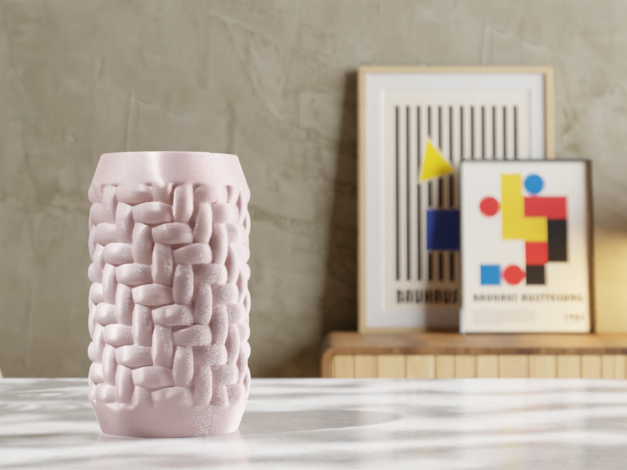 Cotton Vase, einzigartige gewebte Baumwoll-Struktur