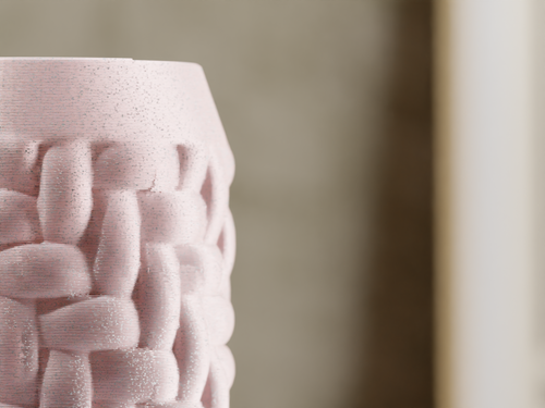 Cotton Vase, einzigartige gewebte Baumwoll-Struktur