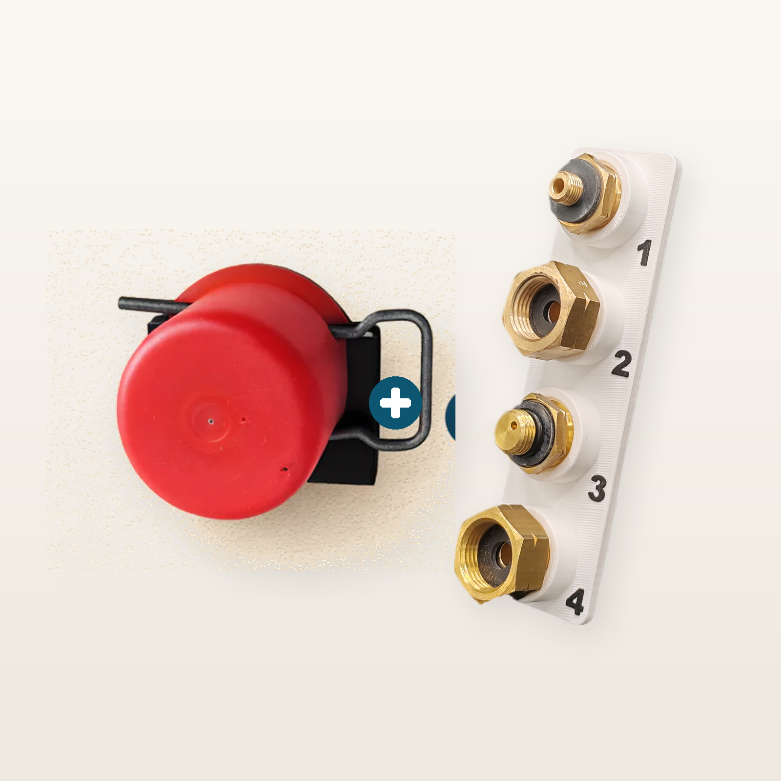 Gaskasten-Bundle: Gaskappen-Halter + D-Adapter-Halter