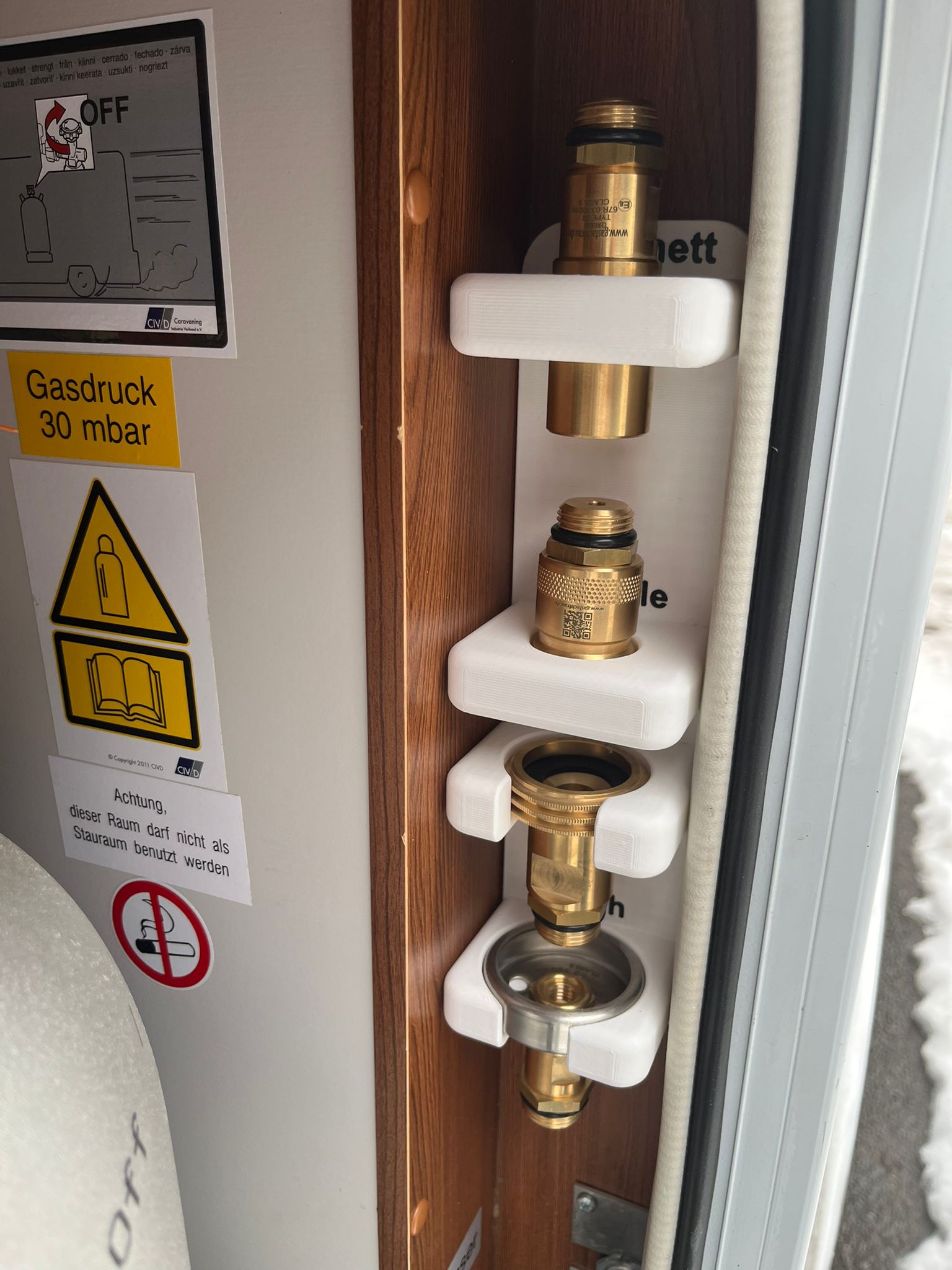 Vertikaler Halter für Gasflaschen LPG Tank-Adapter Wohnmobil Camping