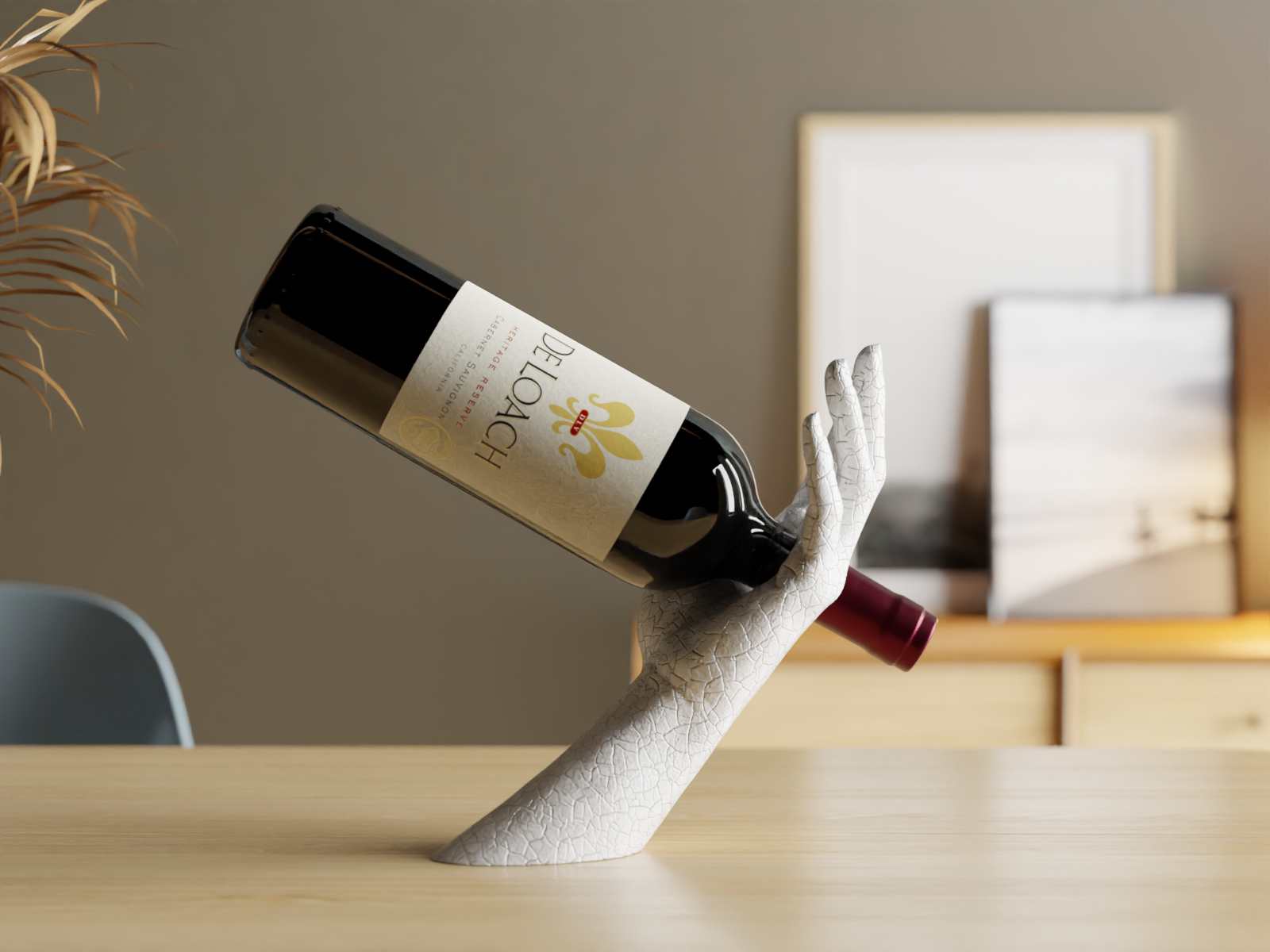 Weinhalter in Handform – Kunstvolle Präsentation mit Stil